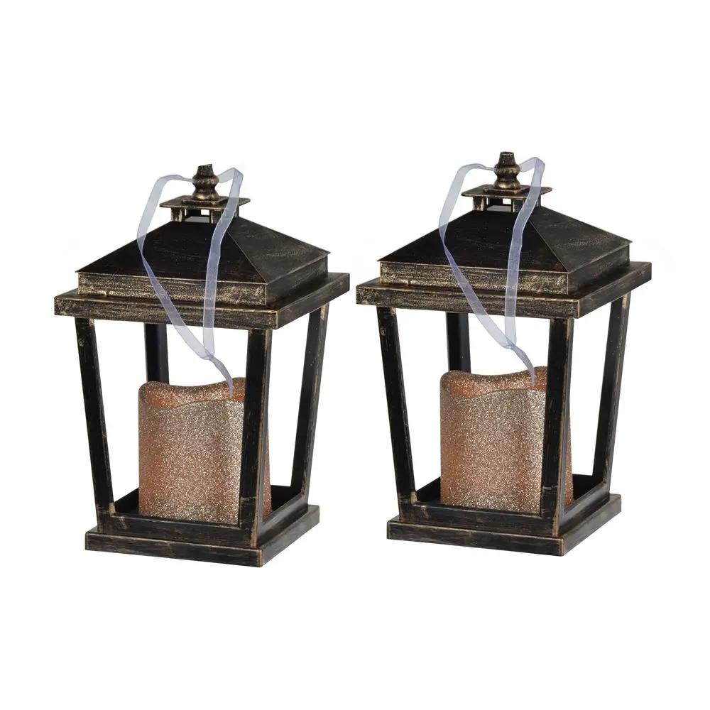 Menifee - Lantern With Led Candle (Set of 2) by HouseOfZazla