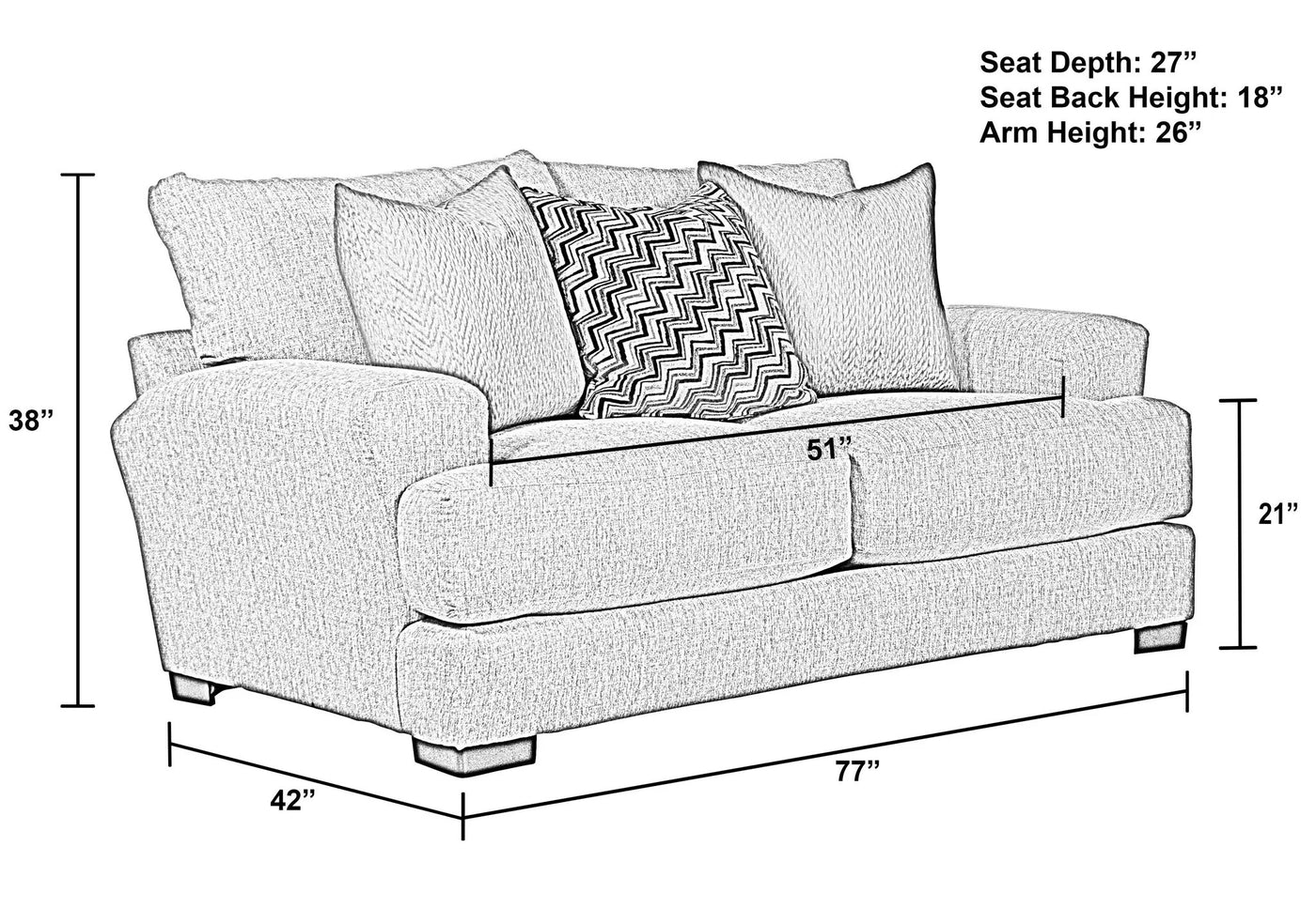 Ava - Loveseat by Unique Piece Furniture