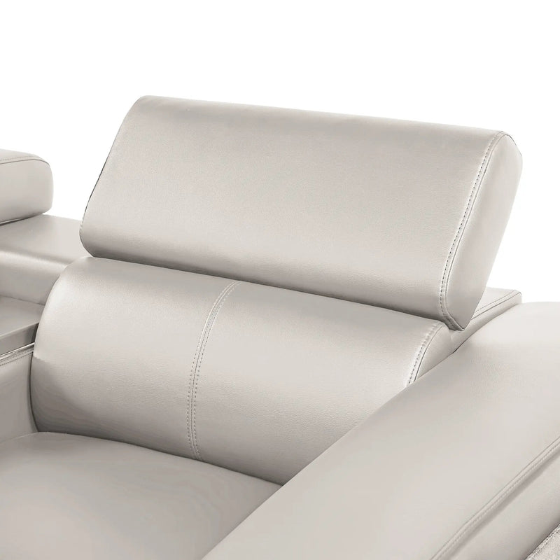 Nova Modern Style Sectional with Console, Wedge, and Bluetooth by HouseOfZazla