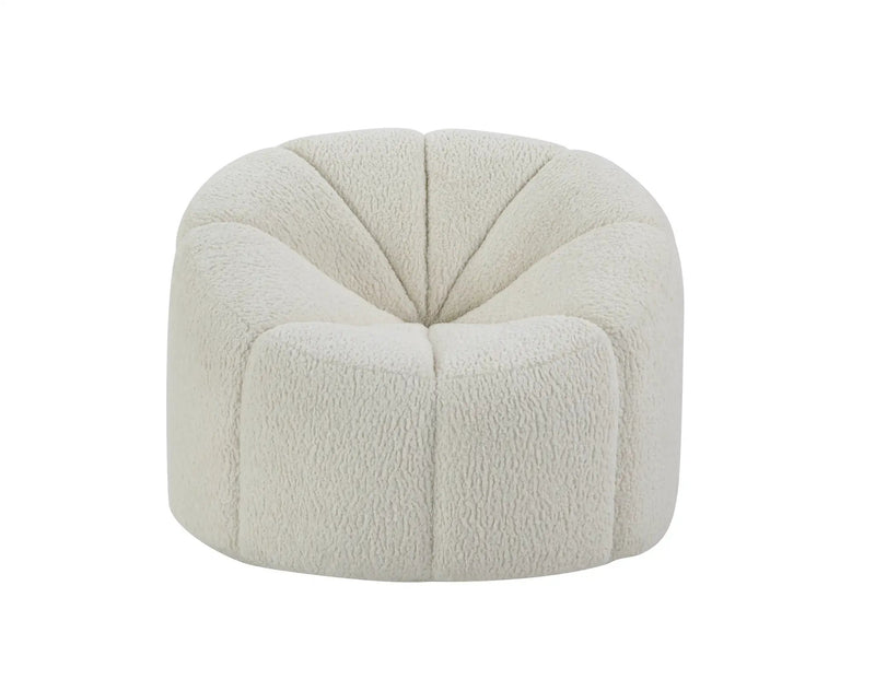 Osmash - Teddy Sherpa Chair With Swivel - White by Unique Piece Furniture