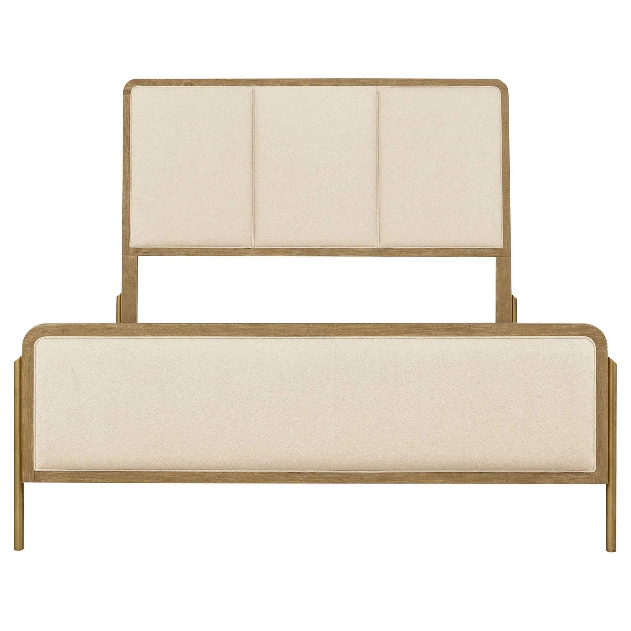 Arini 56-inch California King Panel Bed Cream and Sand Wash by Unique Piece Furniture