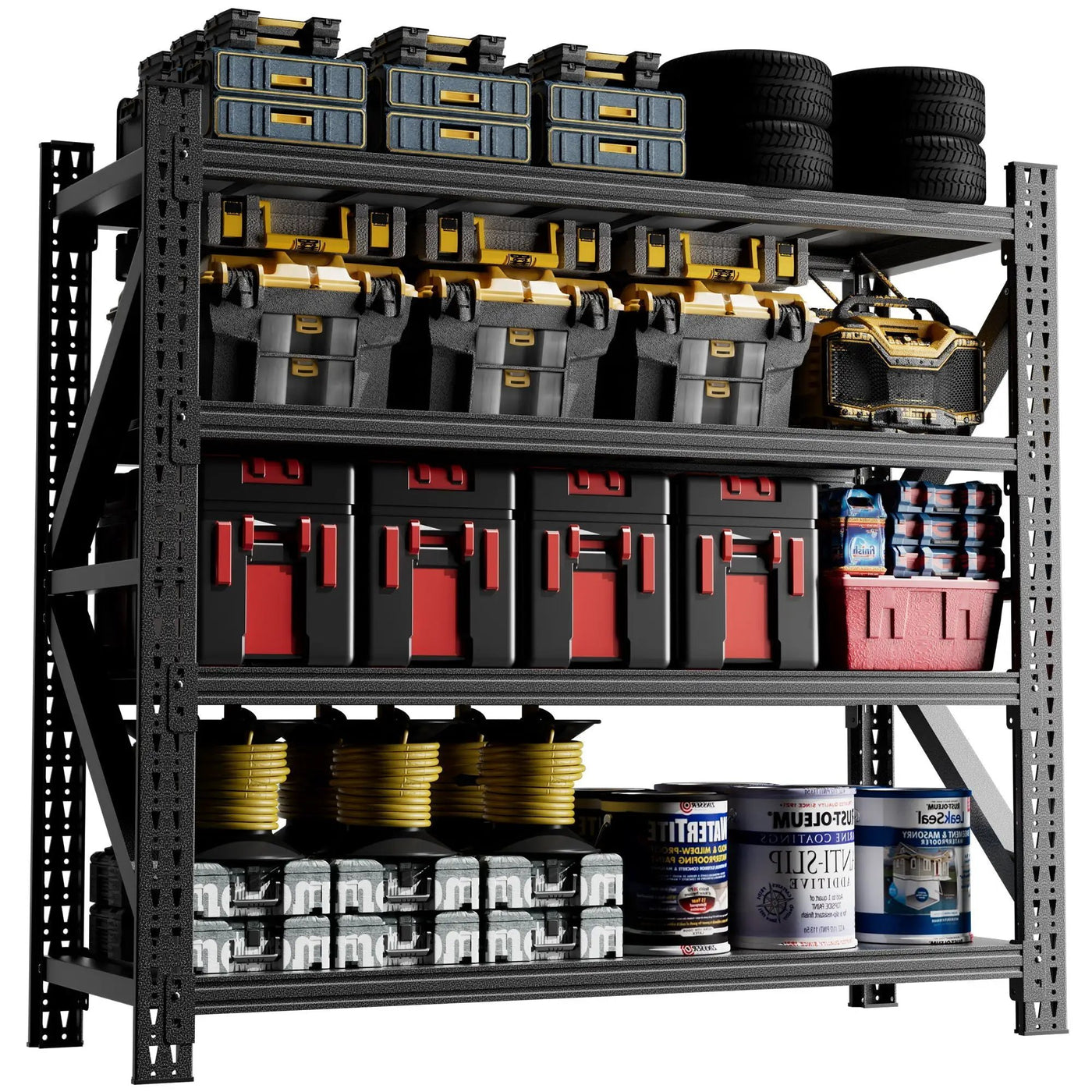 Heavy Duty 4 Shelf Garage Shelving Unit by HouseOfZazla