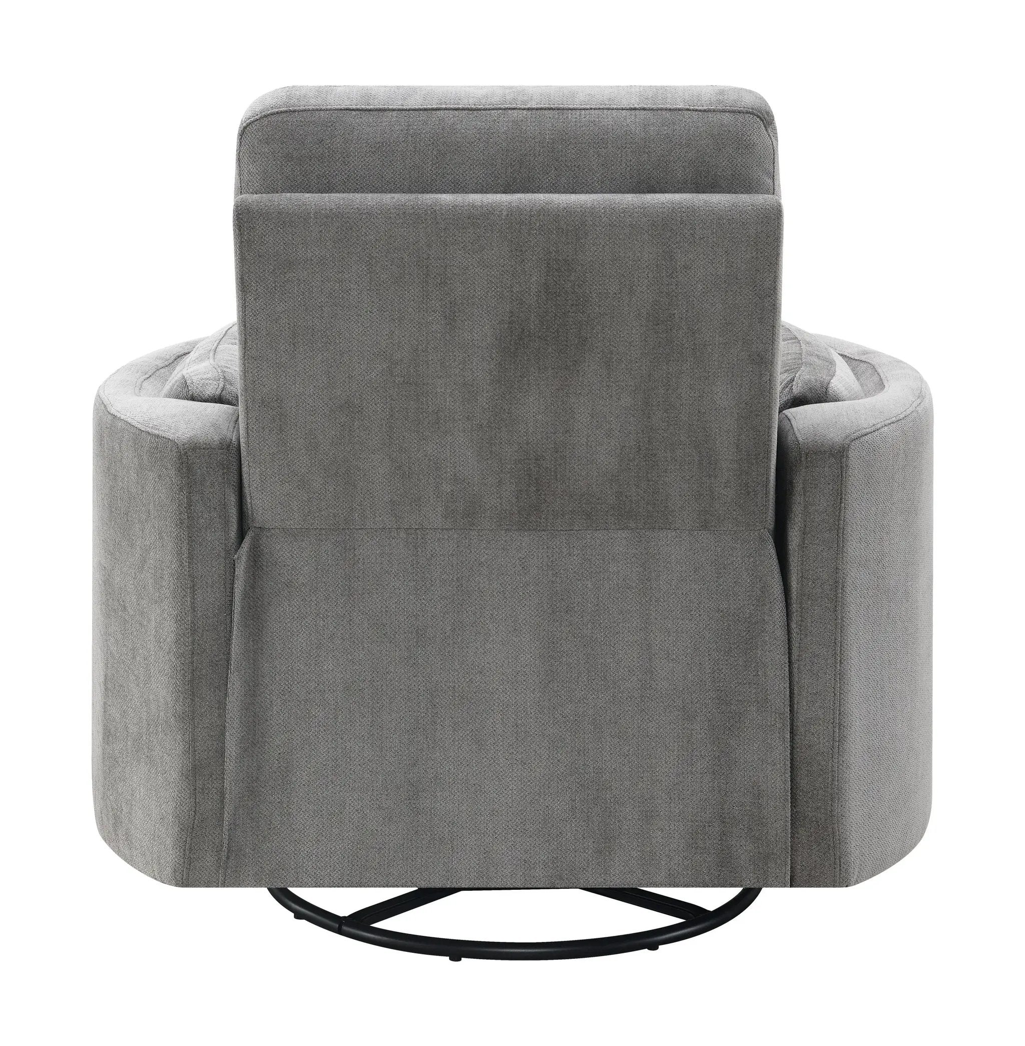 Sagen Charcoal Chenille Glider Recliner with Swivel by HouseOfZazla