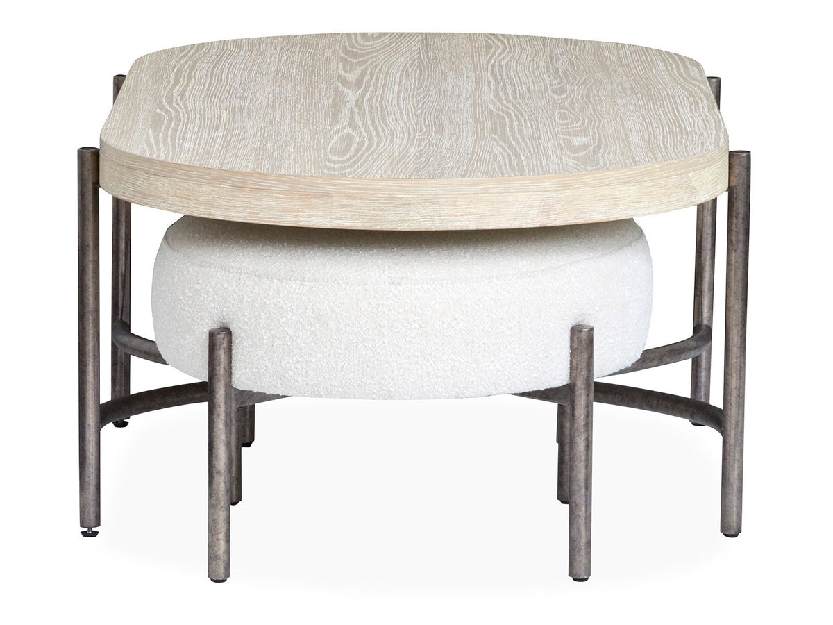 Jennings - Oval Cocktail Table With Two Ottomans - Edgecomb Gray And Weathered Antique Nickel, photo 6 of 7