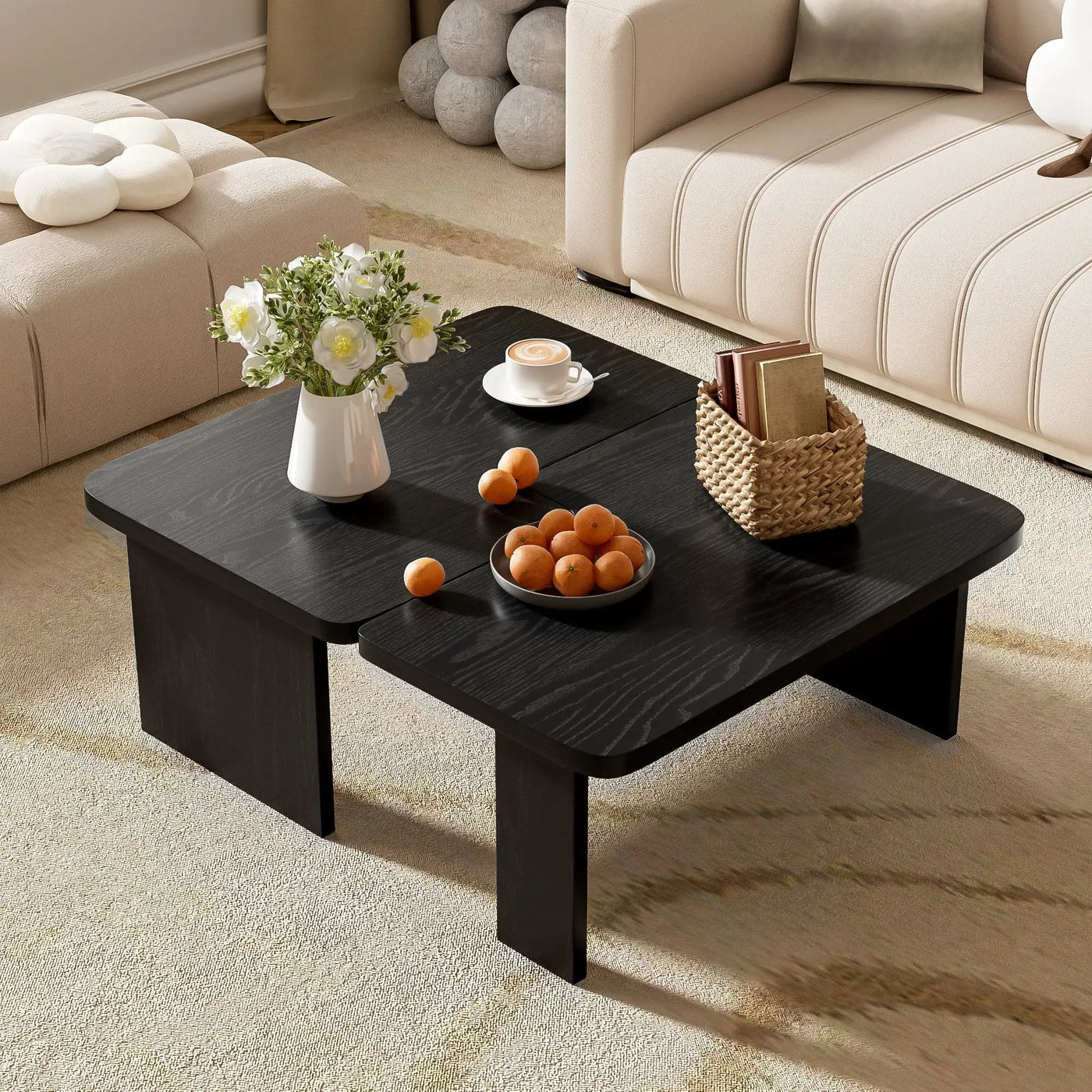 Modern Minimalist Coffee Table Set With Splicing Design by HouseOfZazla