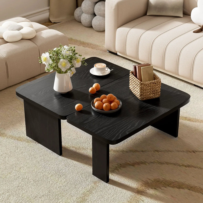 Modern Minimalist Coffee Table Set With Splicing Design by Unique Piece Furniture