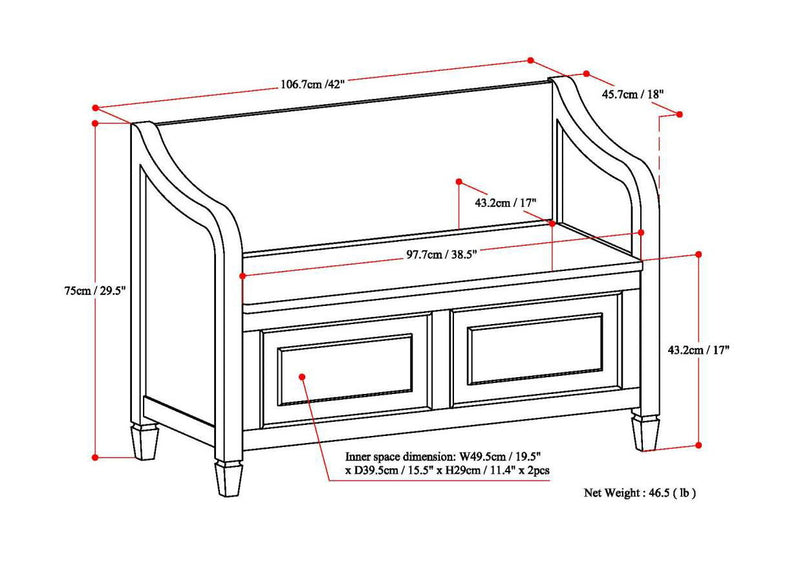 Connaught - Storage Bench by HouseOfZazla