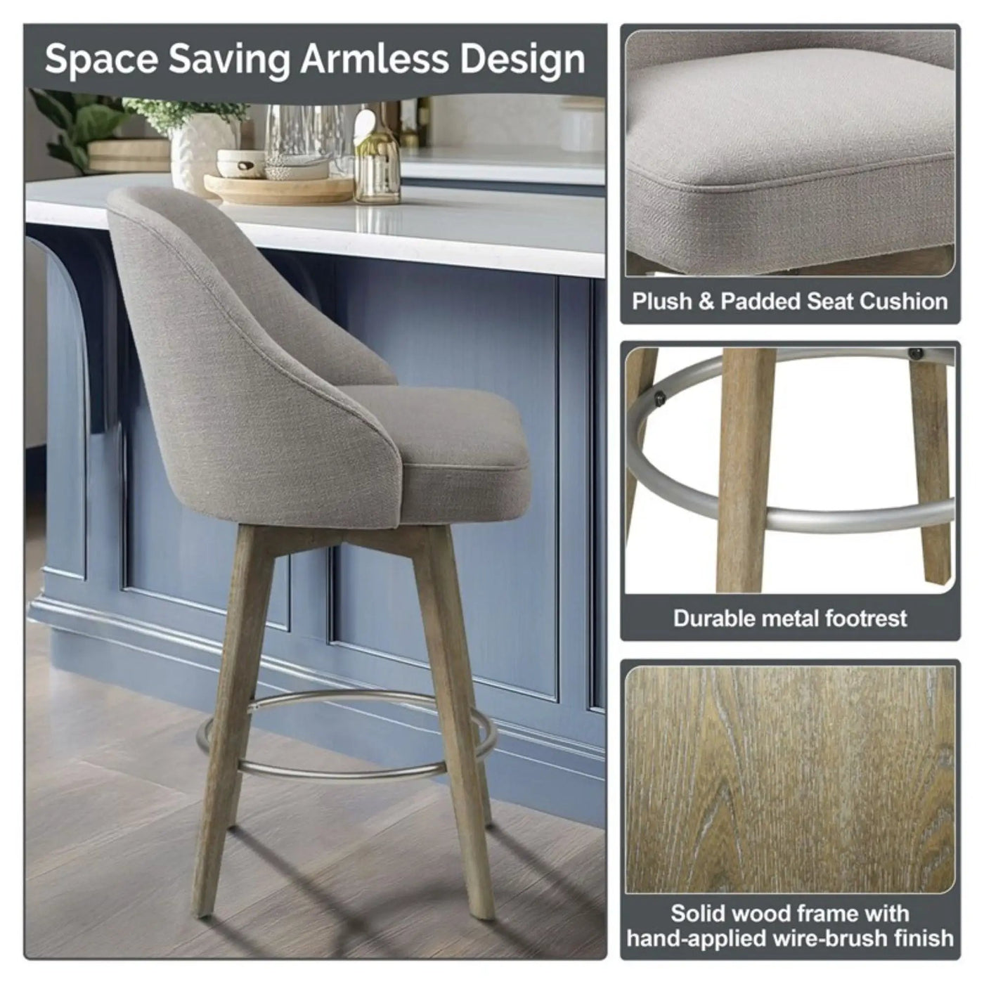 Counter Stool With Swivel Seat by HouseOfZazla