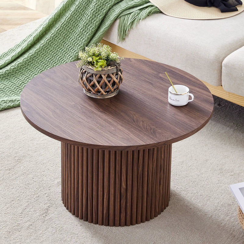 Modern Circular Coffee Table Cylindrical Design by HouseOfZazla
