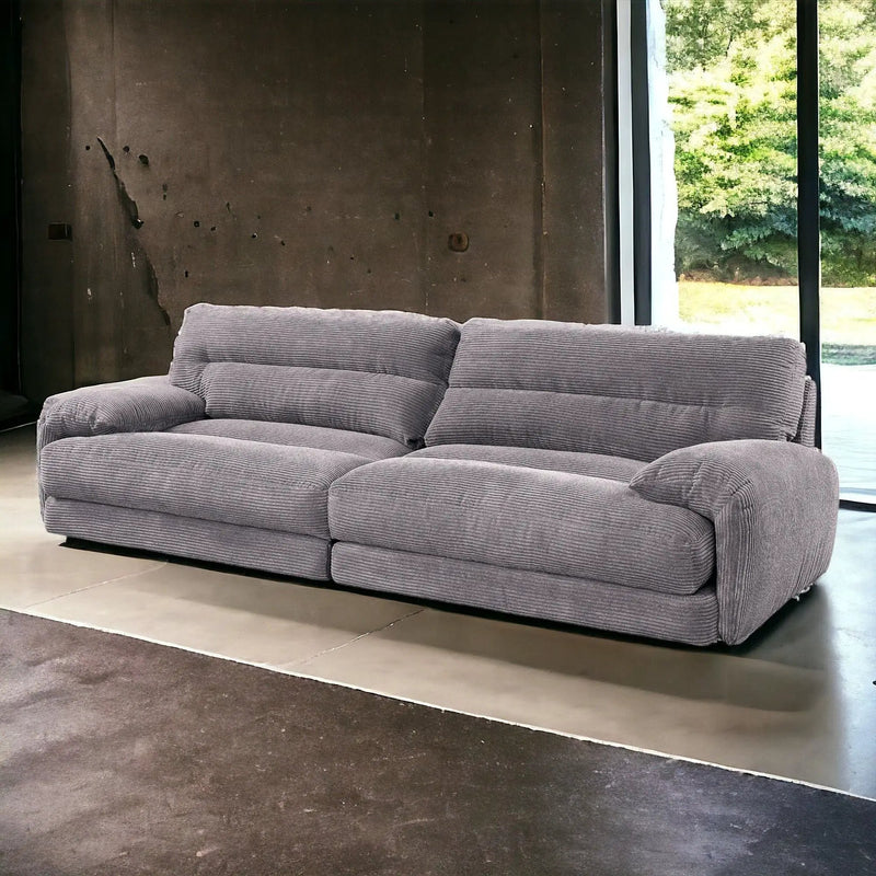 Cadenza - Corduroy Sofa - Gray by HouseOfZazla