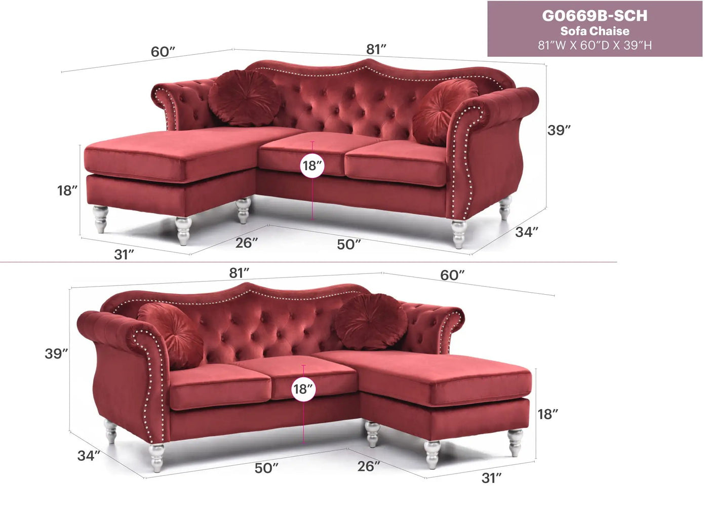 Hollywood - Sofa Chaise by HouseOfZazla