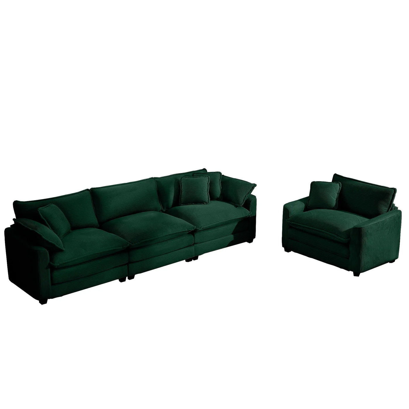 Elegant Oversized Sectional Sofa Set With Deep Seats And Flexible Layout by HouseOfZazla
