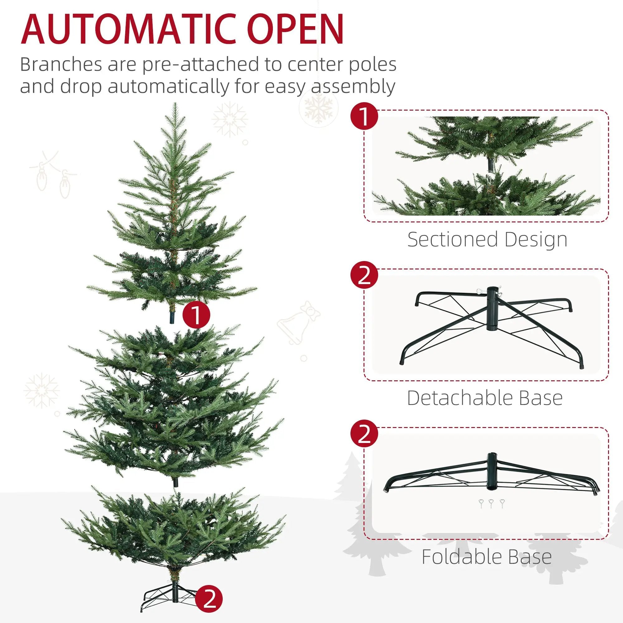 HOMCOM 7.5 Foot Artificial Christmas Tree by HouseOfZazla