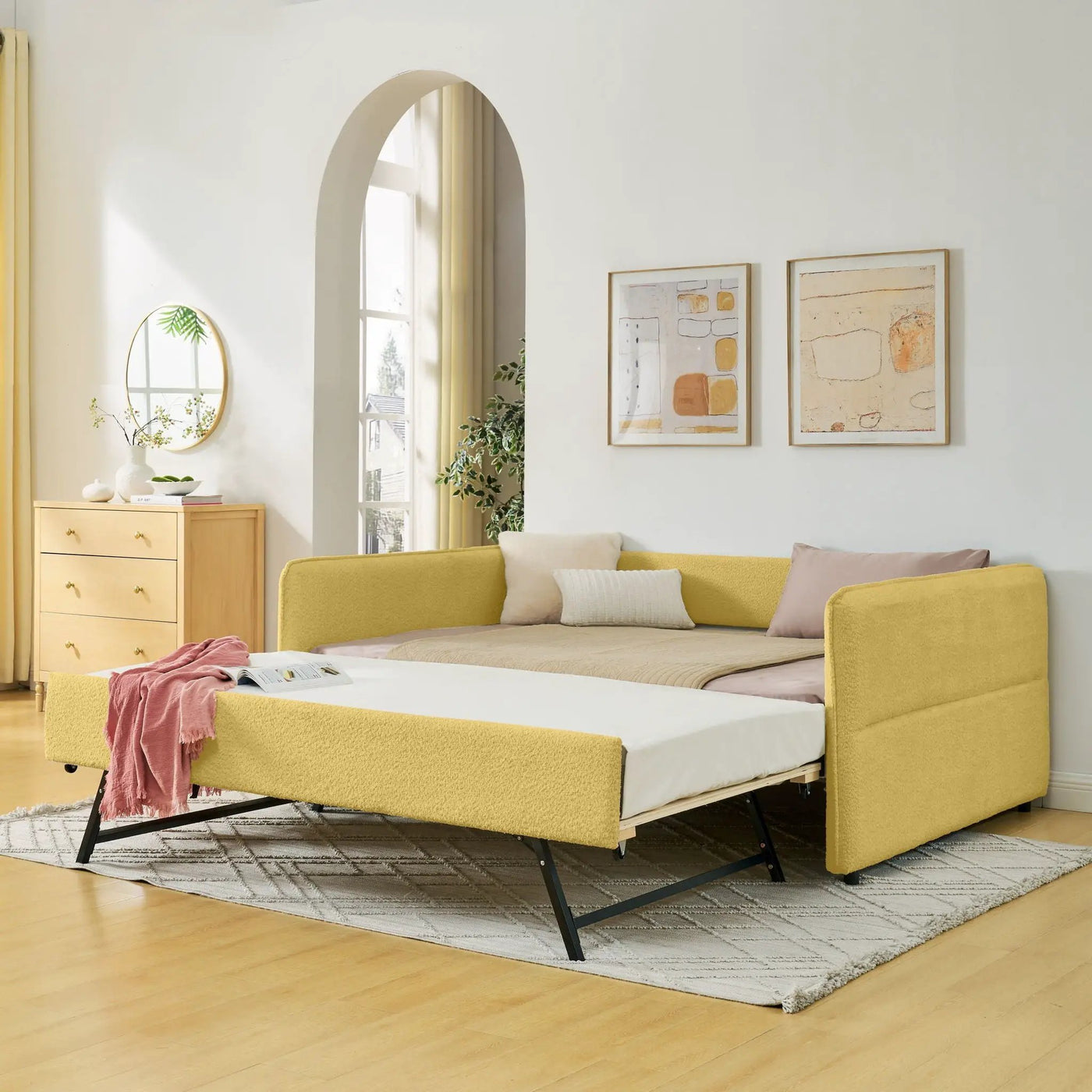 Upholstered Daybed With Pop Up Trundle by HouseOfZazla