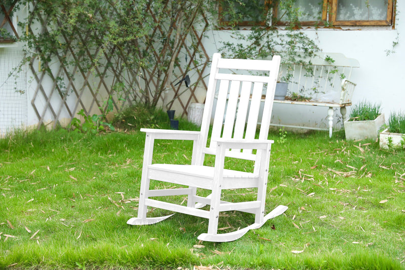 Oversized Rocking Chair with Wood-Texture Outdoor Design by HouseOfZazla