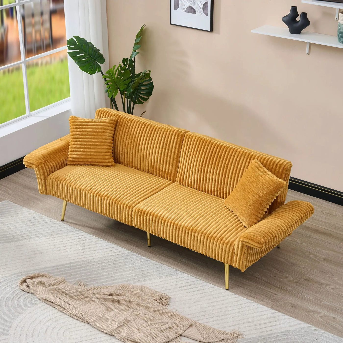 Luxury Foldable Double Sofa Bed With Folding Armrests by HouseOfZazla