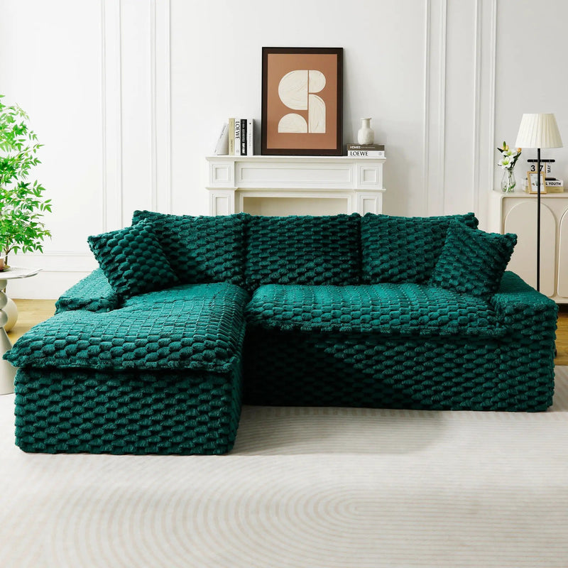 Modular Sofa, Convertible Twin Seat With Chaise Lounge by HouseOfZazla