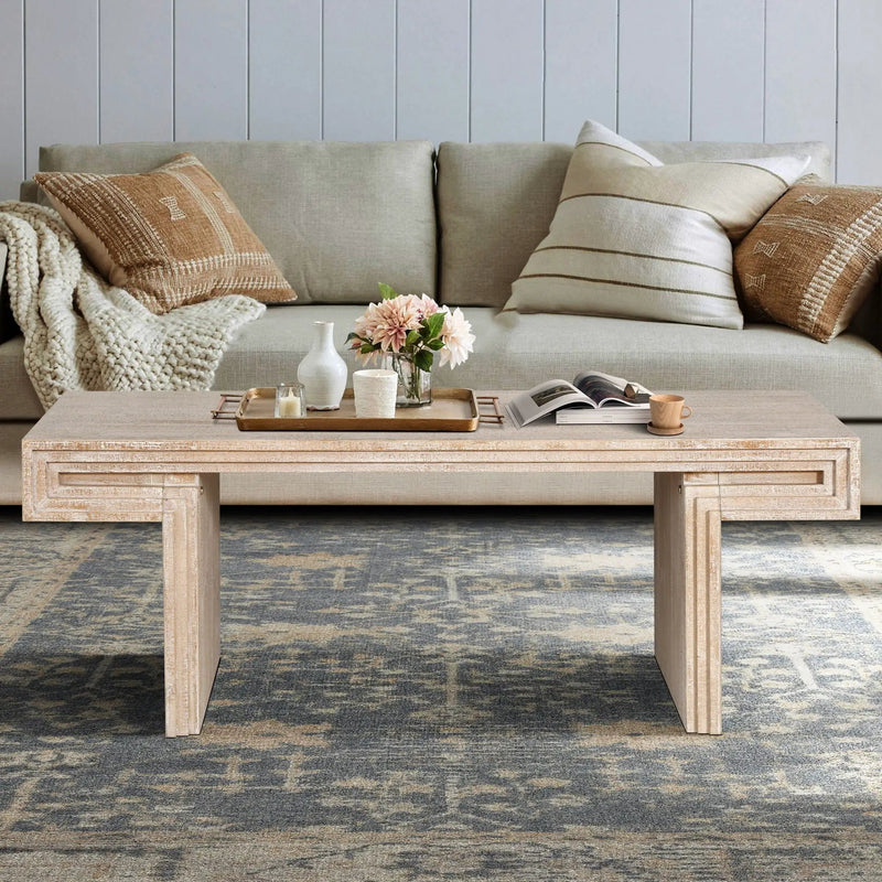 American Vintage Industrial Coffee Table, Double Tier Design by Unique Piece Furniture