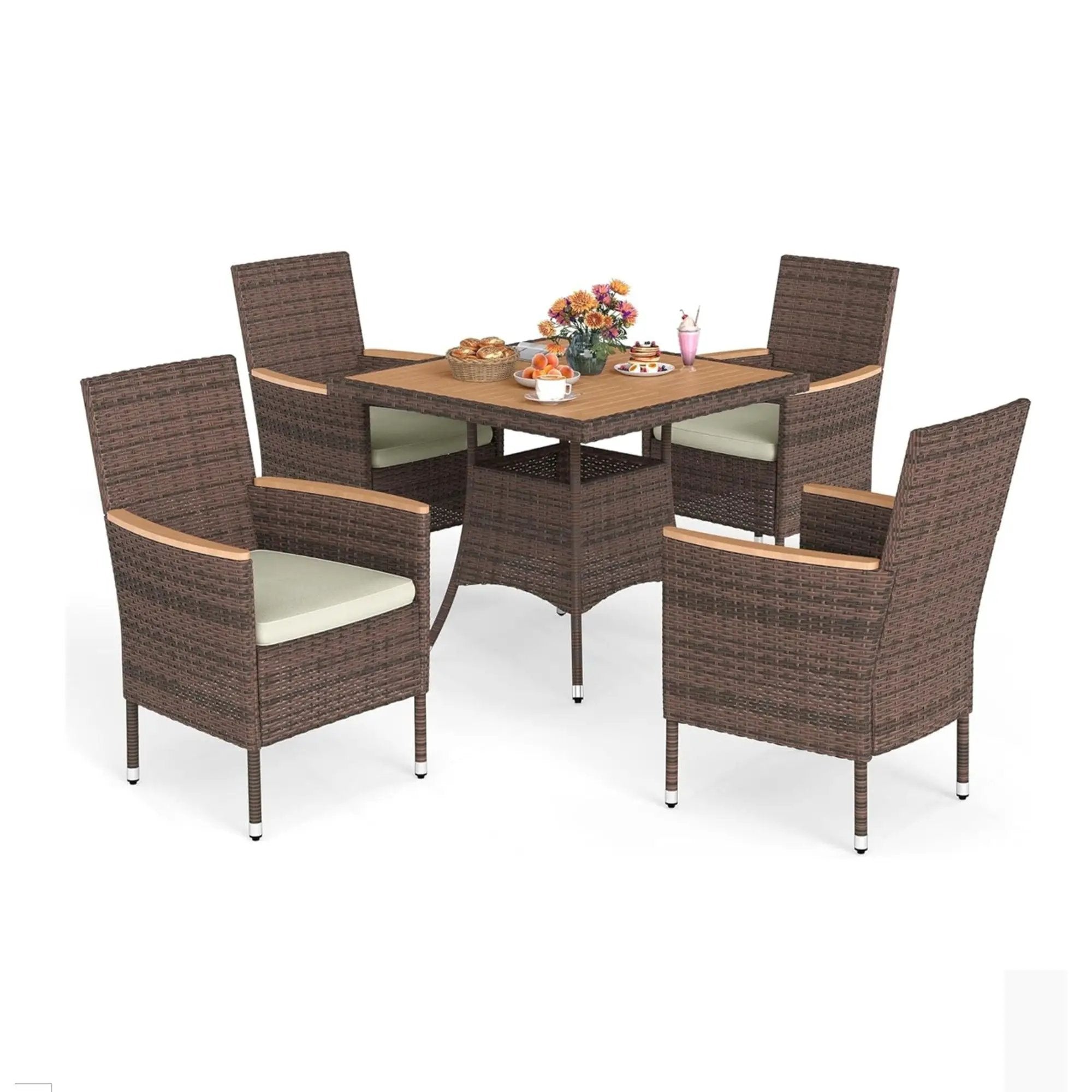 5 Piece Patio Dining Set With Table by HouseOfZazla