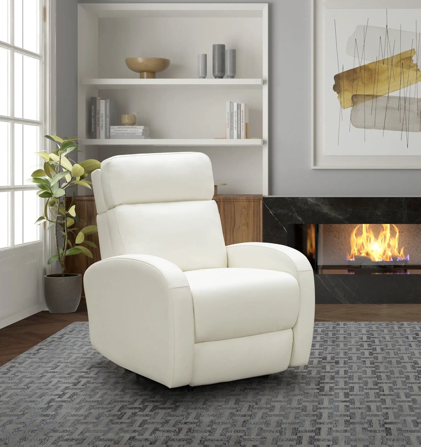 Levi - Power Recliner With Power Recline And Power Forward Adjustable Headrest by Unique Piece Furniture