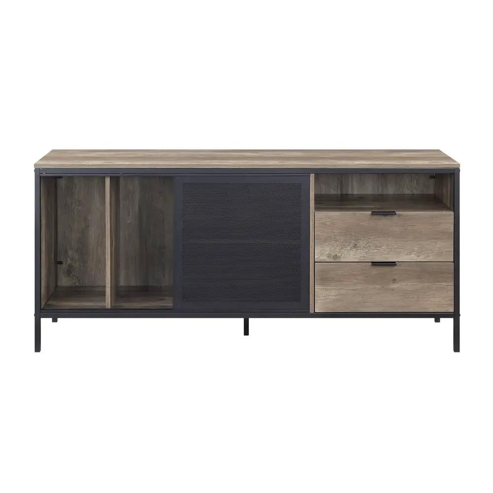 Nantan - 28" TV Stand - Rustic Oak & Black by Unique Piece Furniture