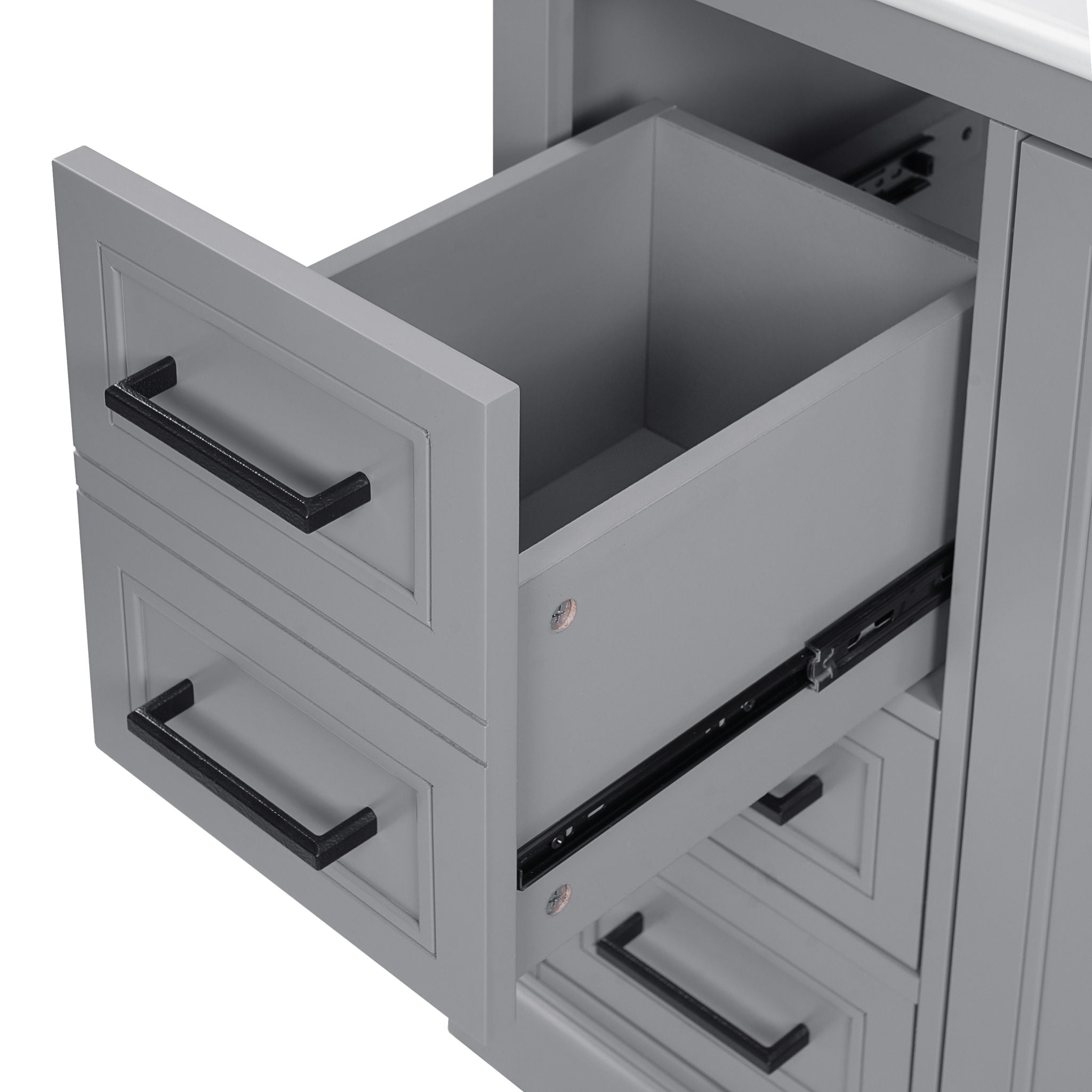 Bathroom Vanity With Sink, Soft Close Doors, Adjustable Shelf & 3 Drawers by HouseOfZazla
