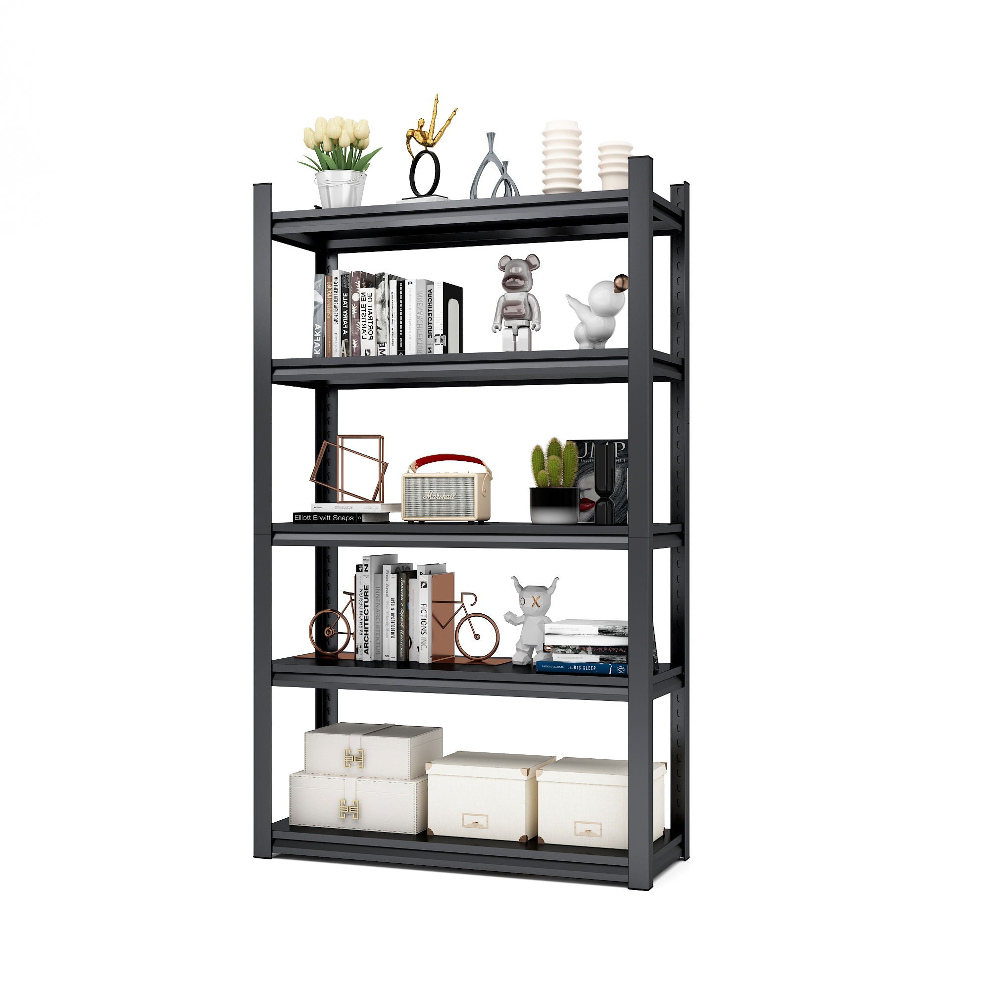 Industrial Heavy Duty Metal Garage Shelving Unit, Adjustable Storage Rack by HouseOfZazla