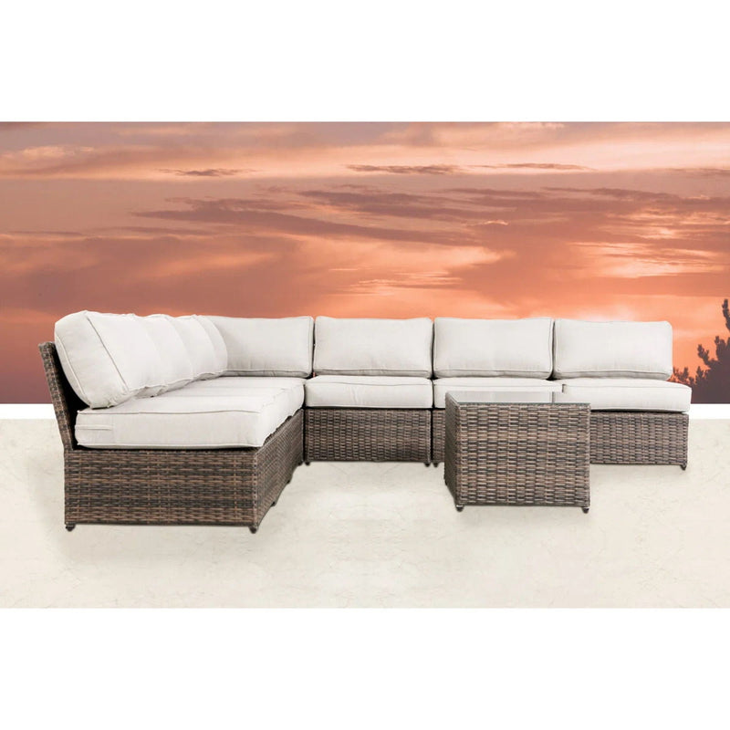 Comfortable Modern Patio Rattan Sectional Set With Cushions by HouseOfZazla