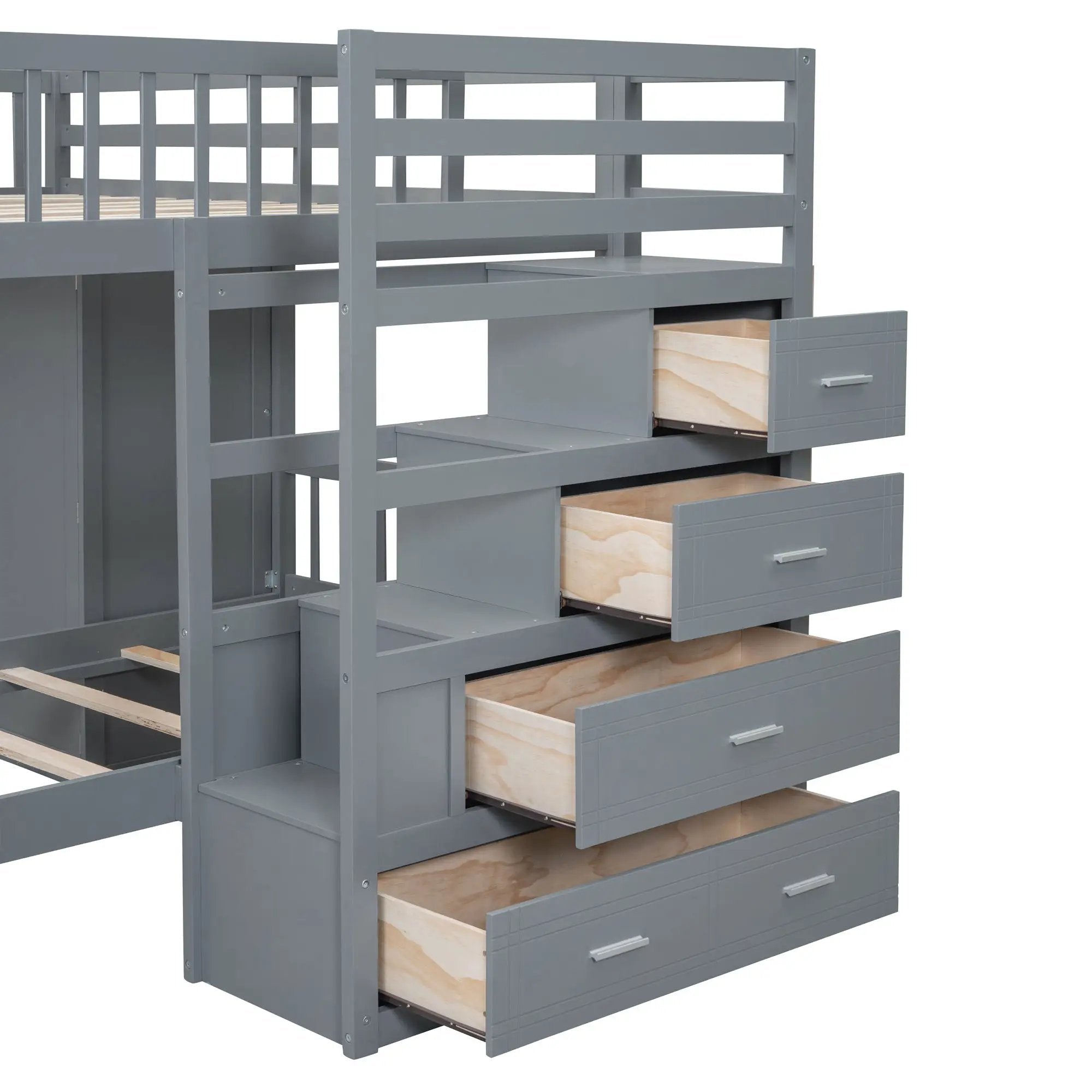 Bunk Bed With Wardrobe, Drawers by HouseOfZazla
