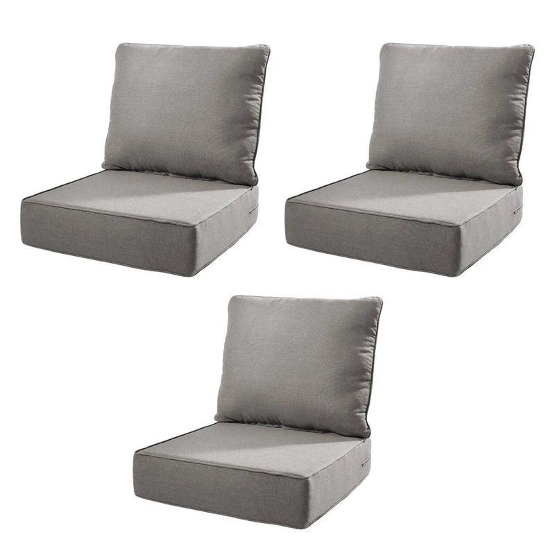 6" Thick Outdoor Chair Cushion Set - Gray by HouseOfZazla