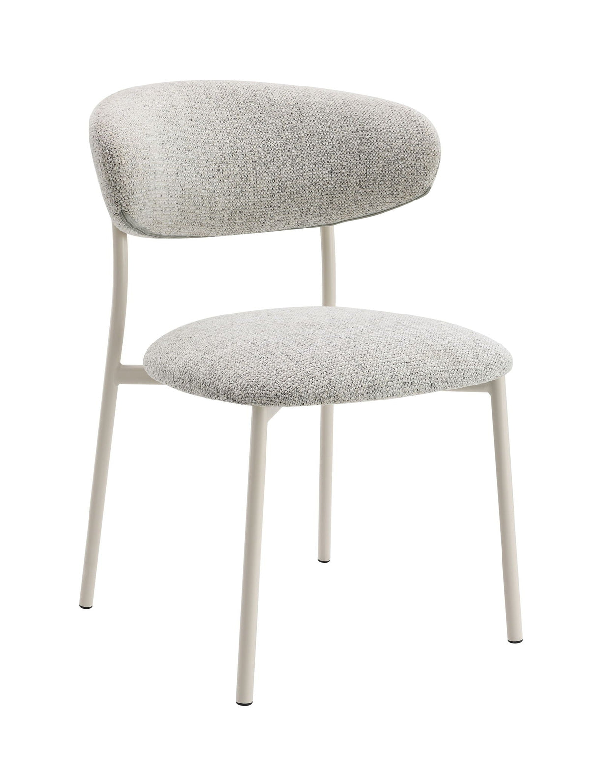 Fabric Side Chair Set with Padded Seat - Light Gray, photo 6 of 6