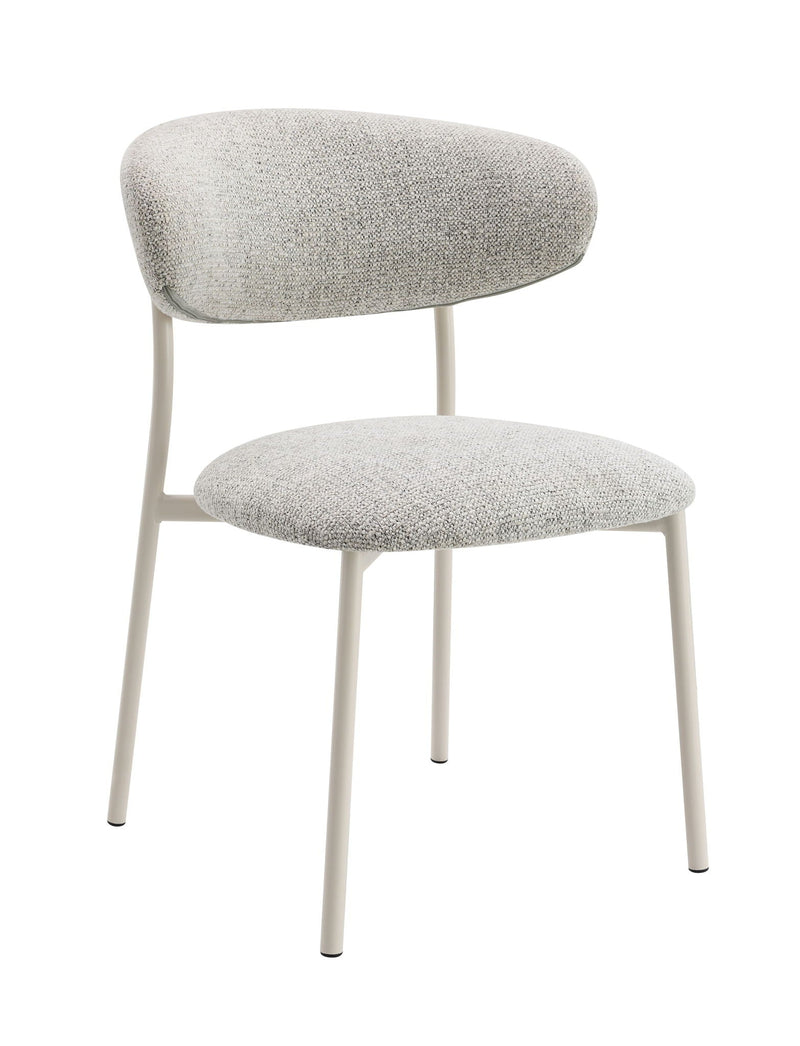 Fabric Side Chair Set with Padded Seat - Light Gray, photo 6 of 6