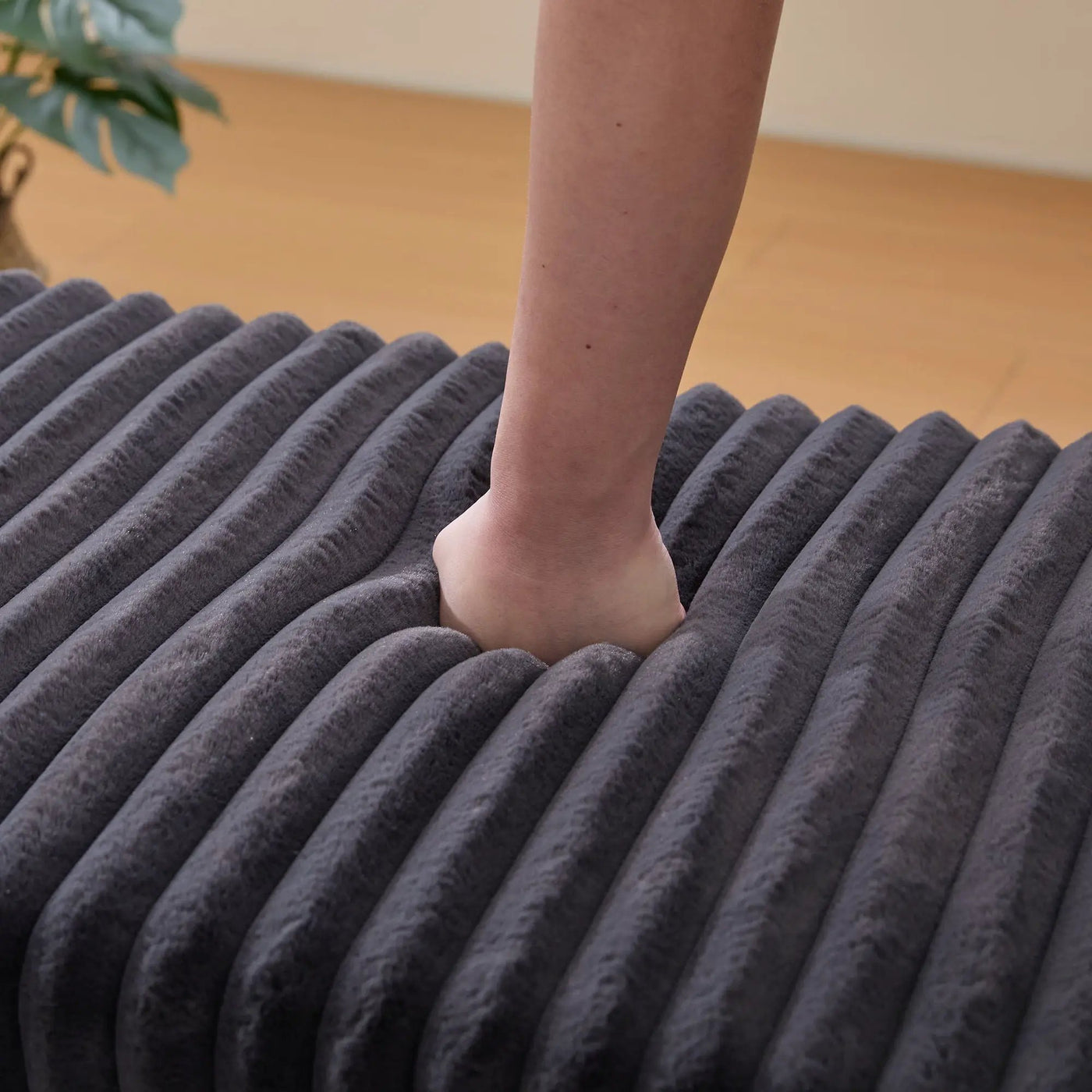 Upholstered Ottoman Coffee Table Foot Rest With Open Storage by HouseOfZazla