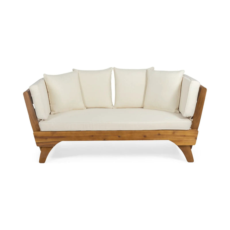 Outdoor Acacia Wood Expandable Daybed With Cushions by HouseOfZazla