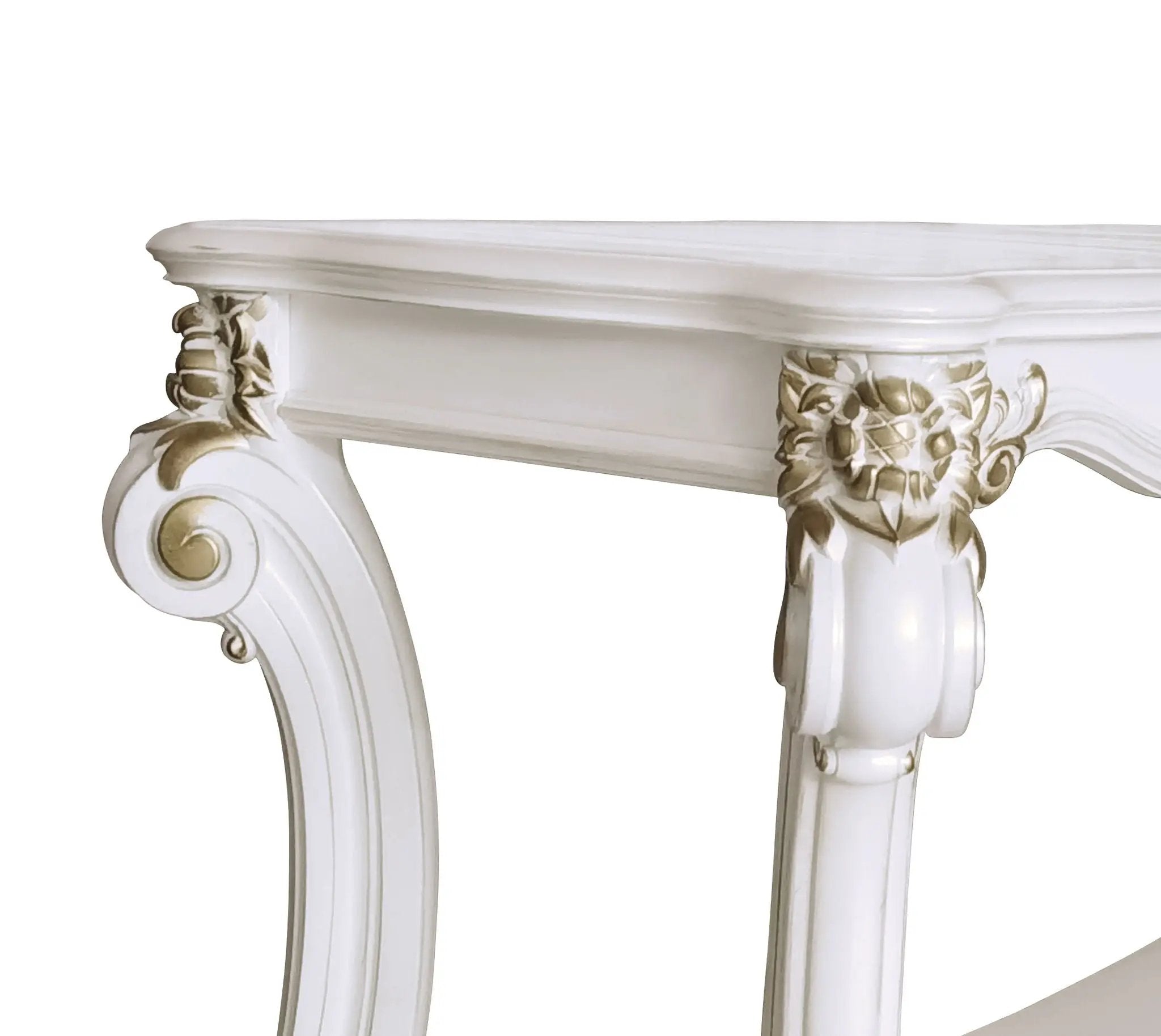 Vendome - Antique Sofa Table - White by HouseOfZazla