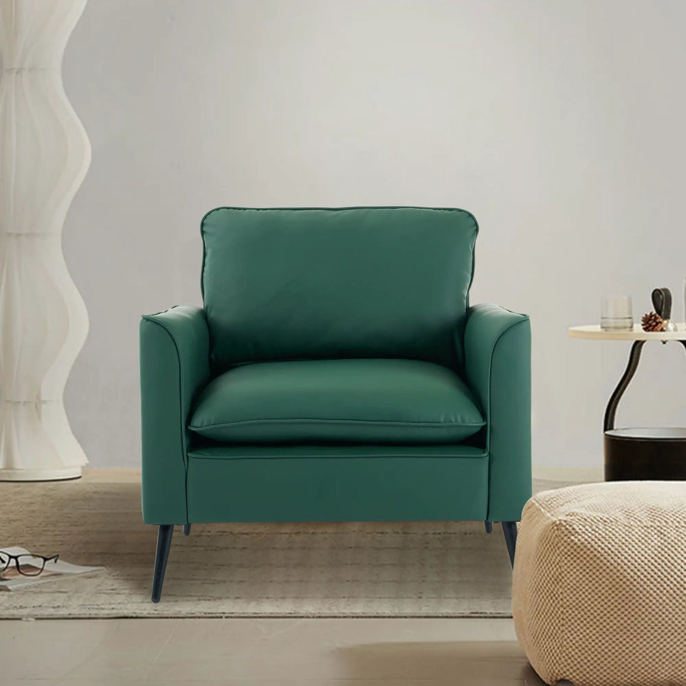 Nordic Retro Light Luxury Upholstered Sofa Chair by HouseOfZazla