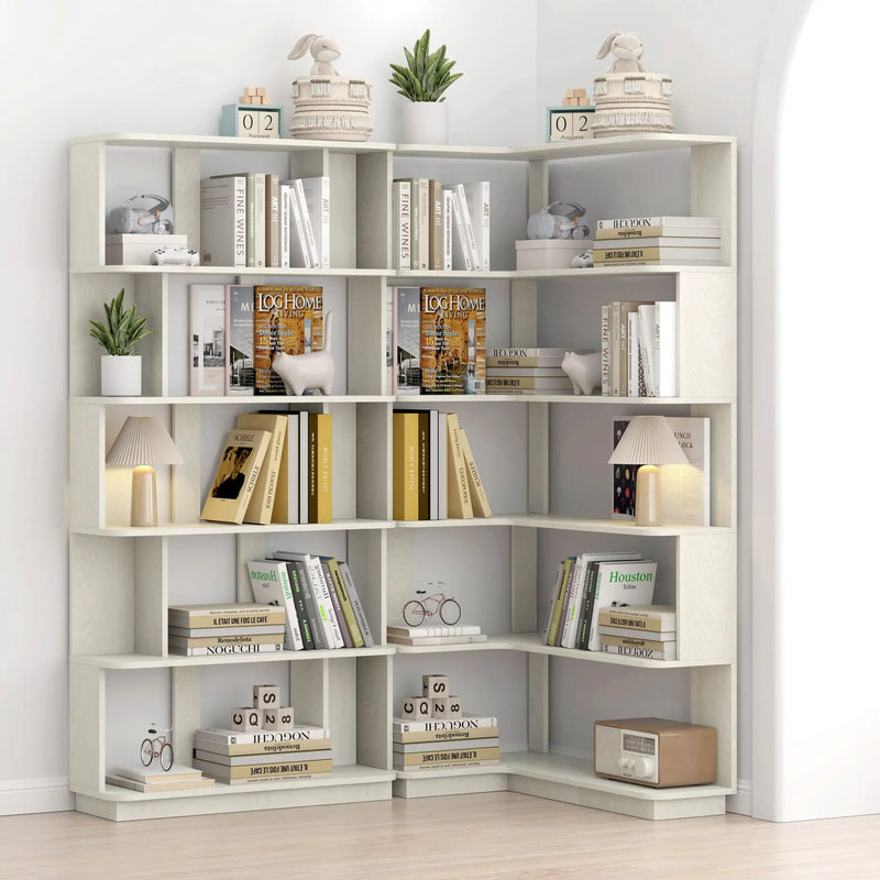 Modern 5 Tier Open Storage Bookcase