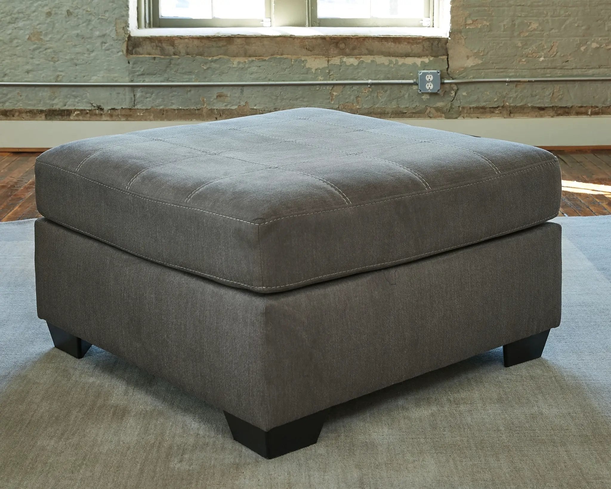Pitkin - Oversized Accent Ottoman - Slate by Unique Piece Furniture