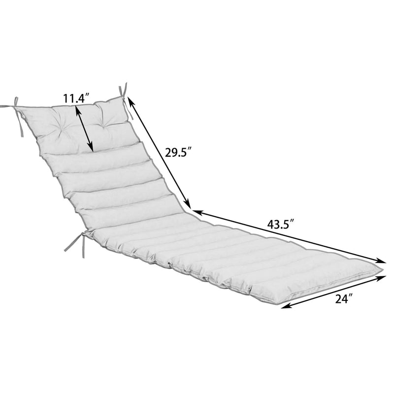 Outdoor Lounge Chair Cushion Replacement Set - 2PCS - Khaki by HouseOfZazla