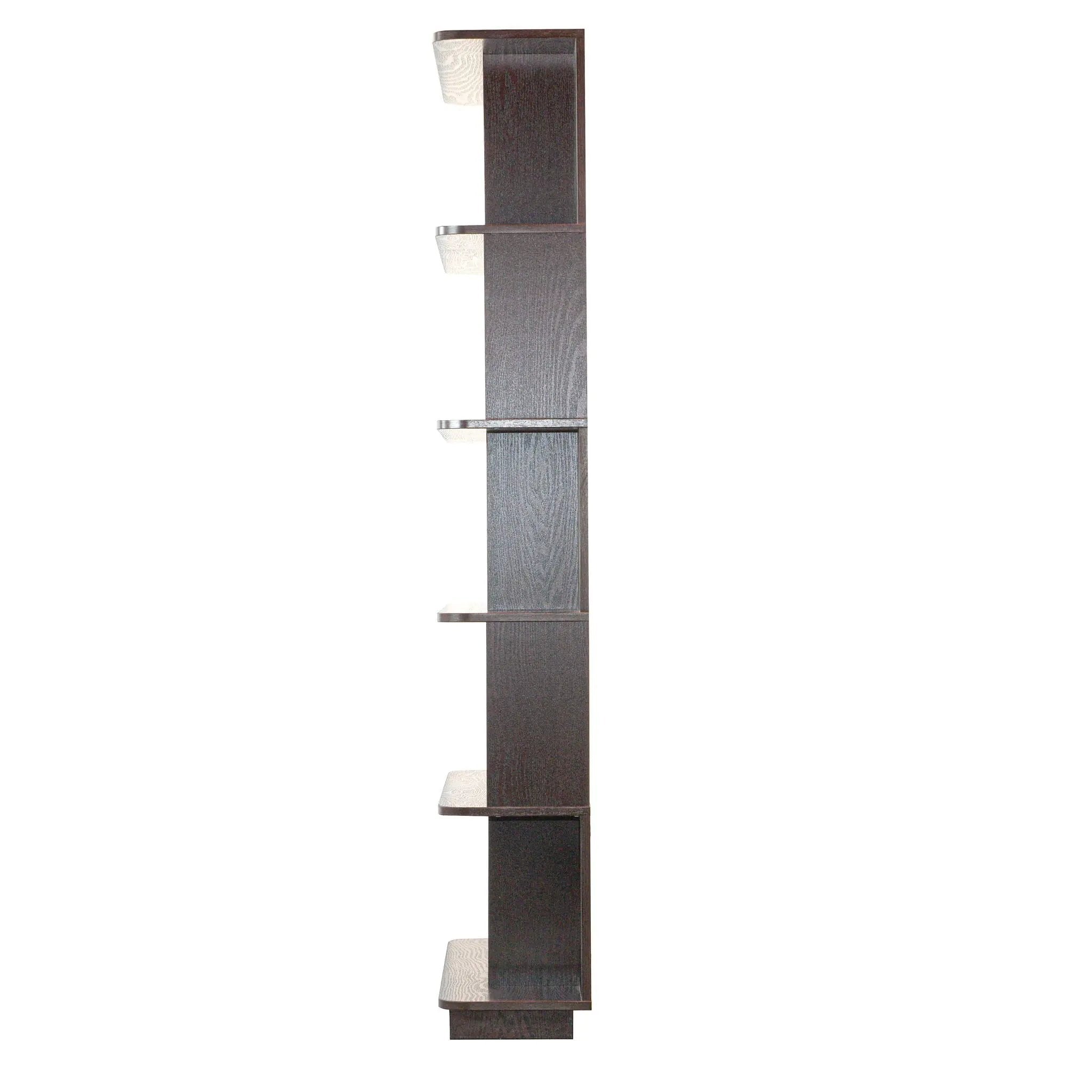 Modern 5 Tier Open Storage Bookcase