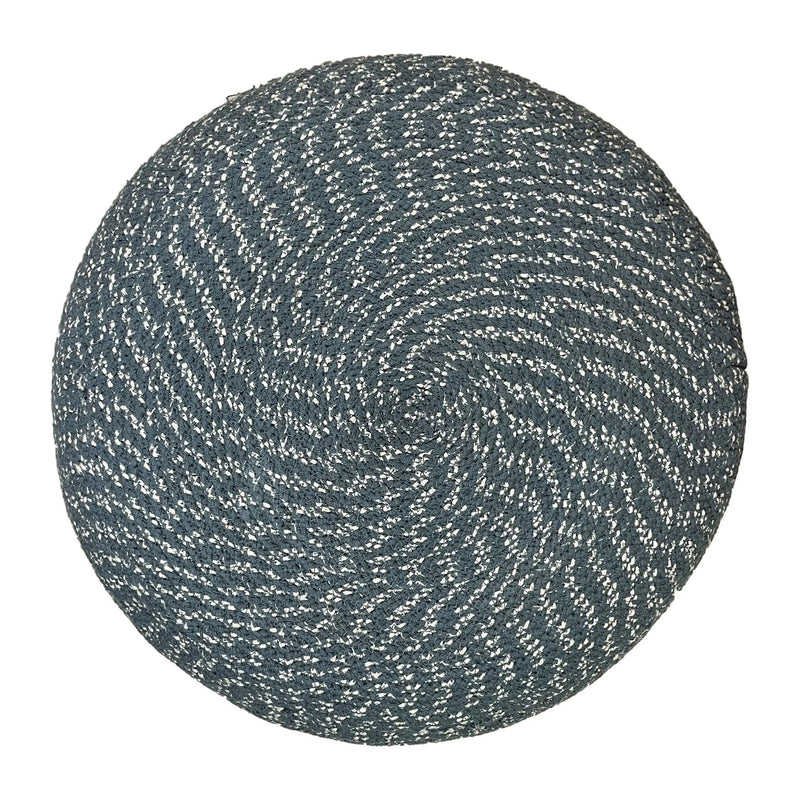 Bayley - Versatile Round Braided Pouf by Unique Piece Furniture