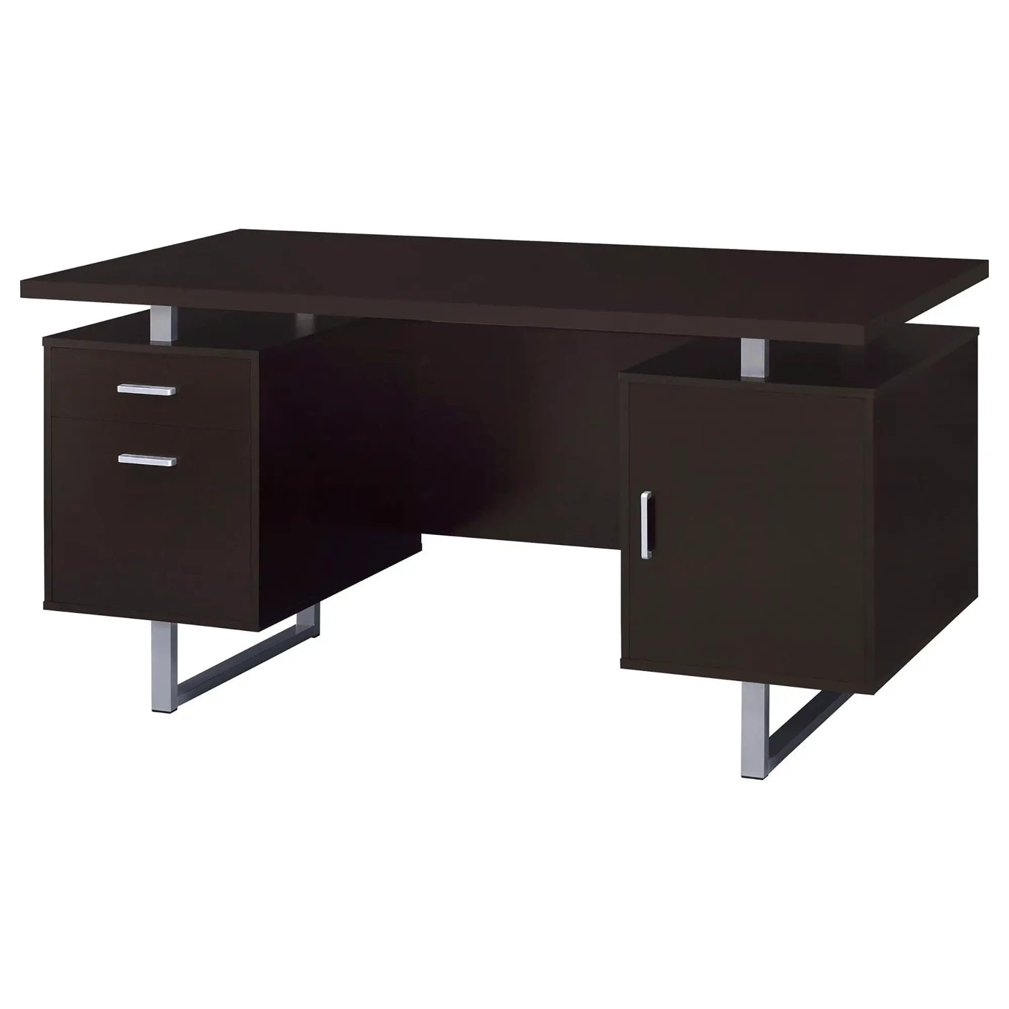 2 Drawer Floating Top Office Desk by HouseOfZazla