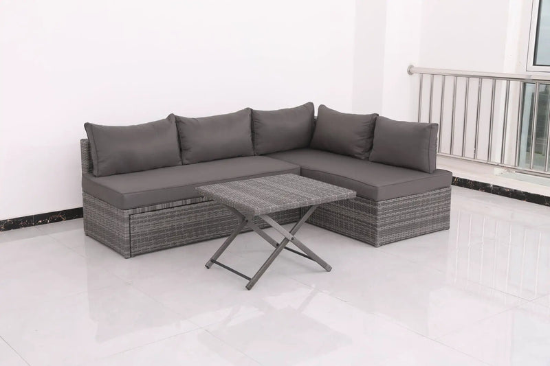 Patio Sofa With Cushions - Gray by Unique Piece Furniture