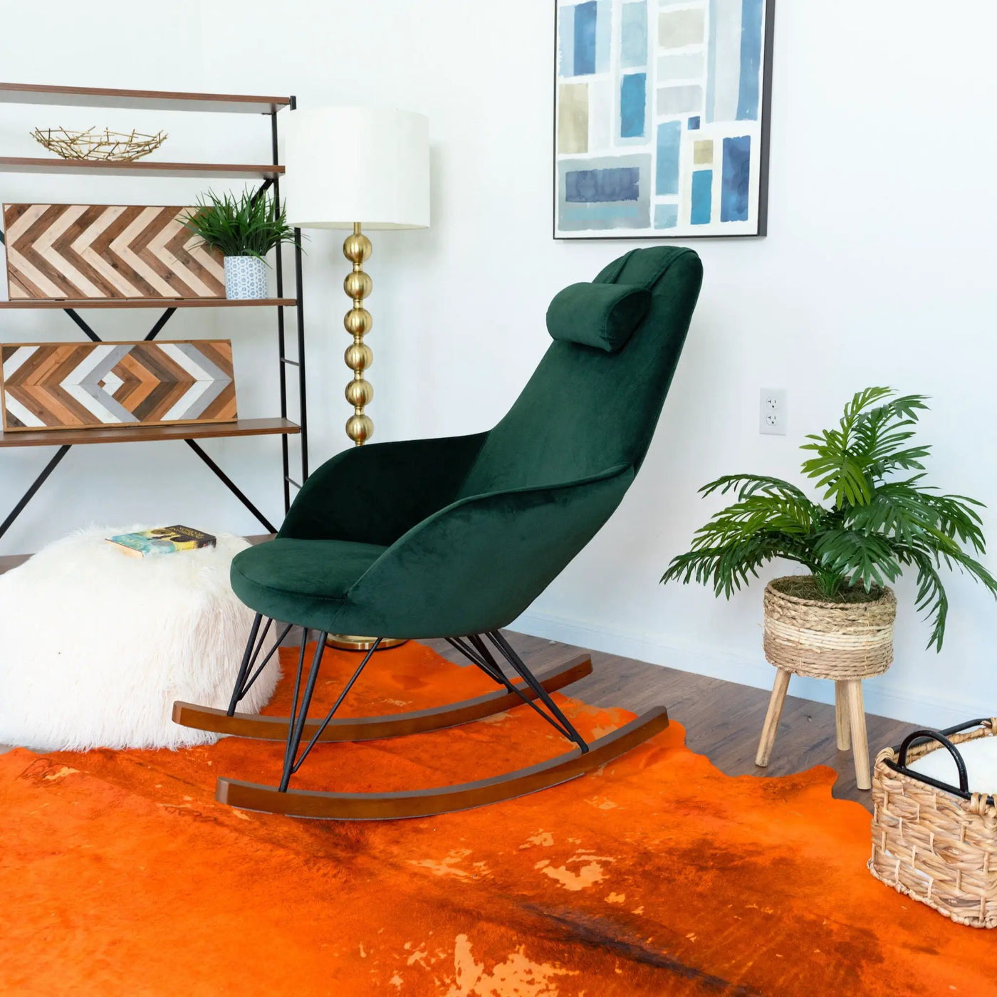 Chloe - Mid Century Modern Rocker Livingroom And Bedroom Chair by HouseOfZazla