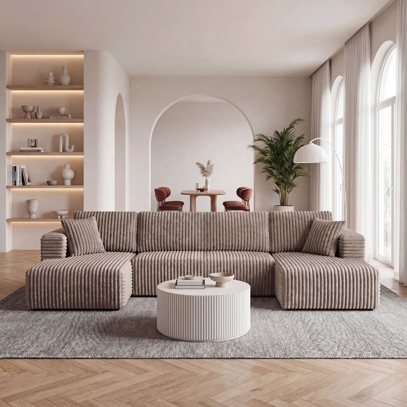 U-Shape Modular Sectional Sofa For Living Room by HouseOfZazla