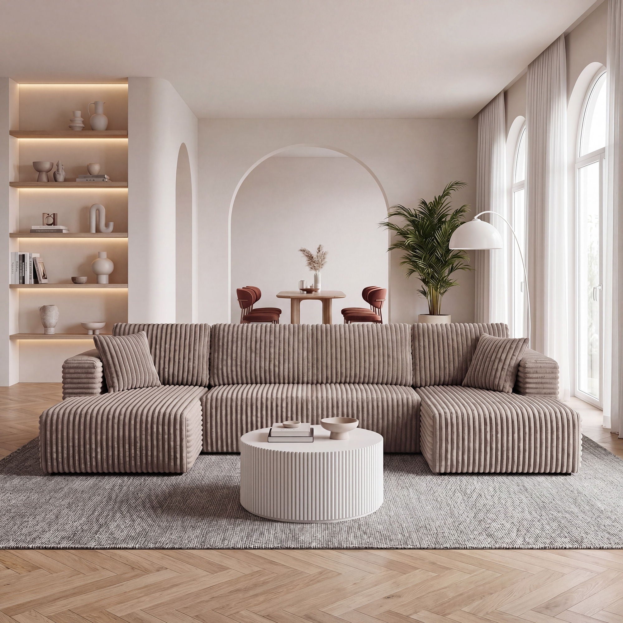 U-Shape Modular Sectional Sofa For Living Room by HouseOfZazla