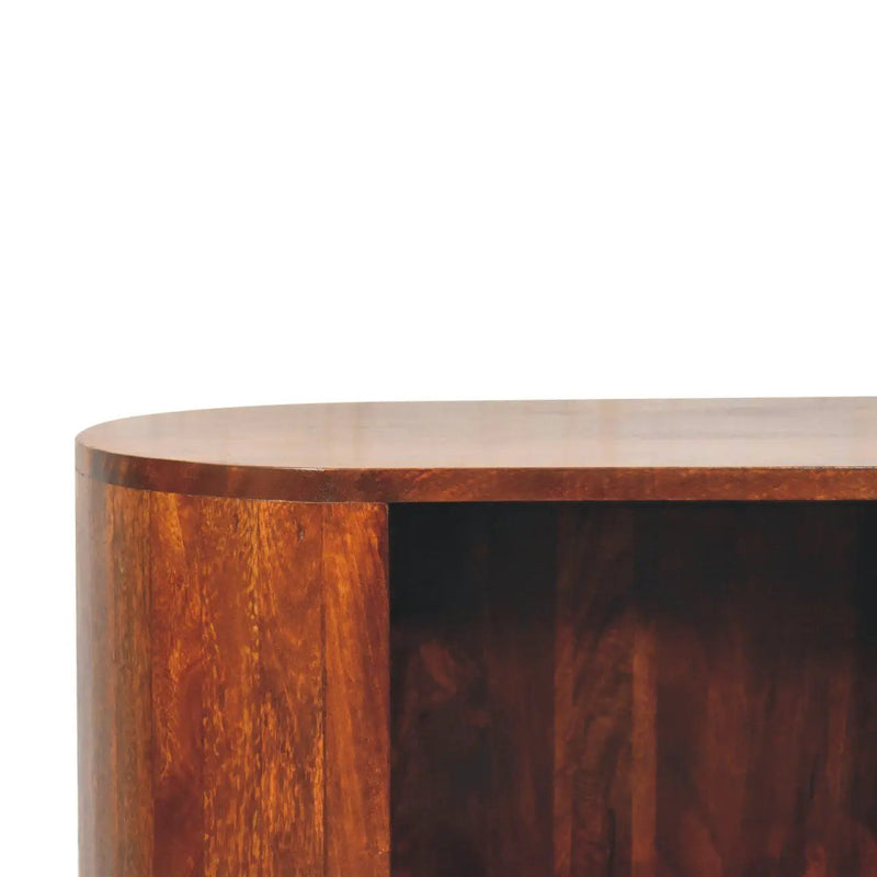 Cortez - T Bar Open Slot Cabinet - Dark Brown by Unique Piece Furniture