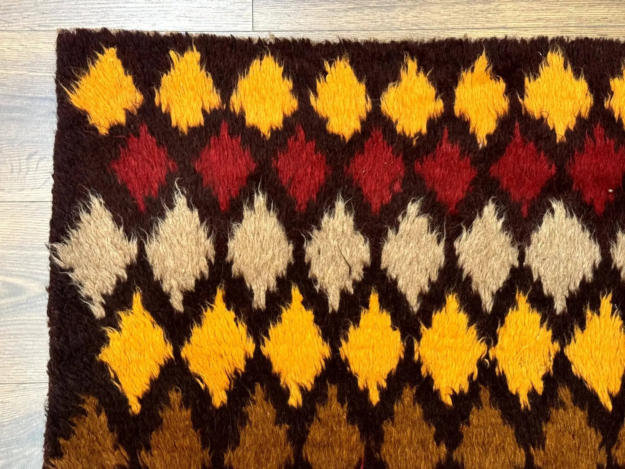 Shaggy Balouch Rug 3x4, Tribal Rug, Afghan Rug, Brown, Multicolor by Jewel Rugs