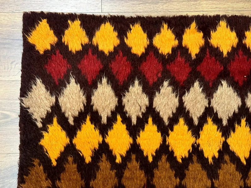 Shaggy Balouch Rug 3x4, Tribal Rug, Afghan Rug, Brown, Multicolor by Jewel Rugs