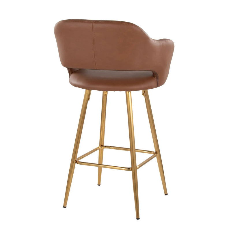 Margarite - Contemporary Fixed Height Counter Stool With Footrest (Set of 2) With Square by Unique Piece Furniture